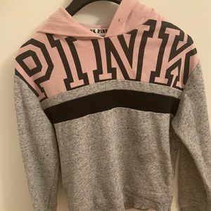 pink hoodie
